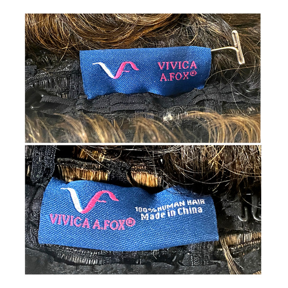 Vivica Fox Pure Stretch Cap Wig Carita FS1B/30 Off Black Copper Human Hair NWT - Picture 7 of 10